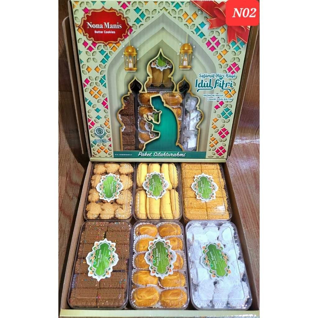 

DISKON Apazada - Kue Kering Lebaran Nona Manis Silahturahmi Halal / Hampers Kue Lebaran Paket 6 Toples Murah Enak Terbaru