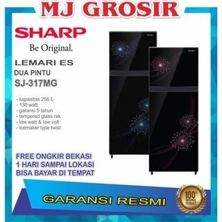 PROMO CUCI GUDANG KULKAS SHARP SJ 317 MG LEMARI ES 2 PINTU SJ317MG SJ 317MG