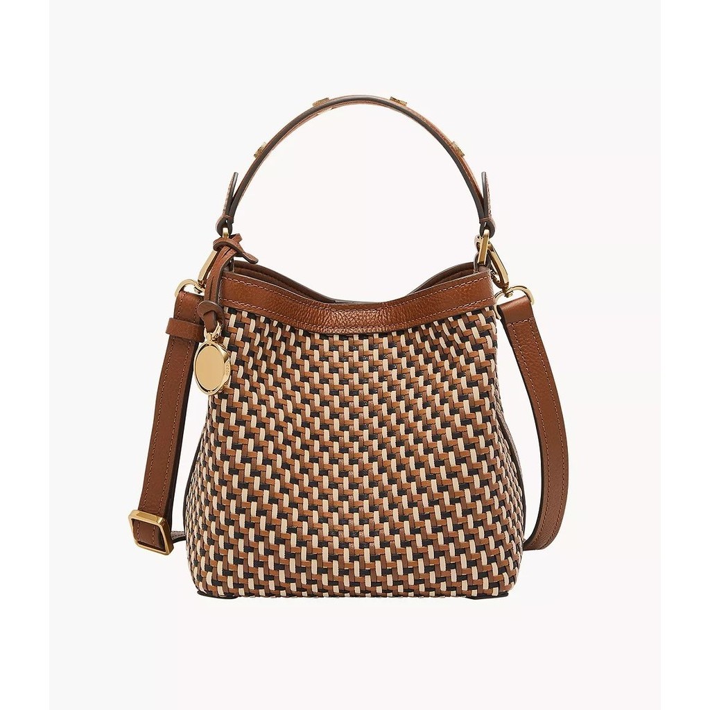 Fossil Jessie Small Bucket Neutral Woven Tas Wanita ZB11005-249