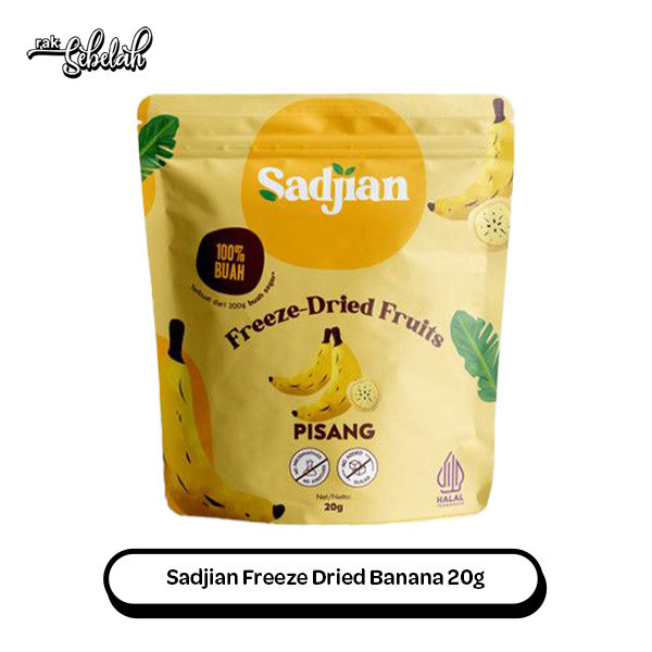 

Sadjian Freeze Dried Banana 20g Cemilan Buah Pisang Kering No Sugar