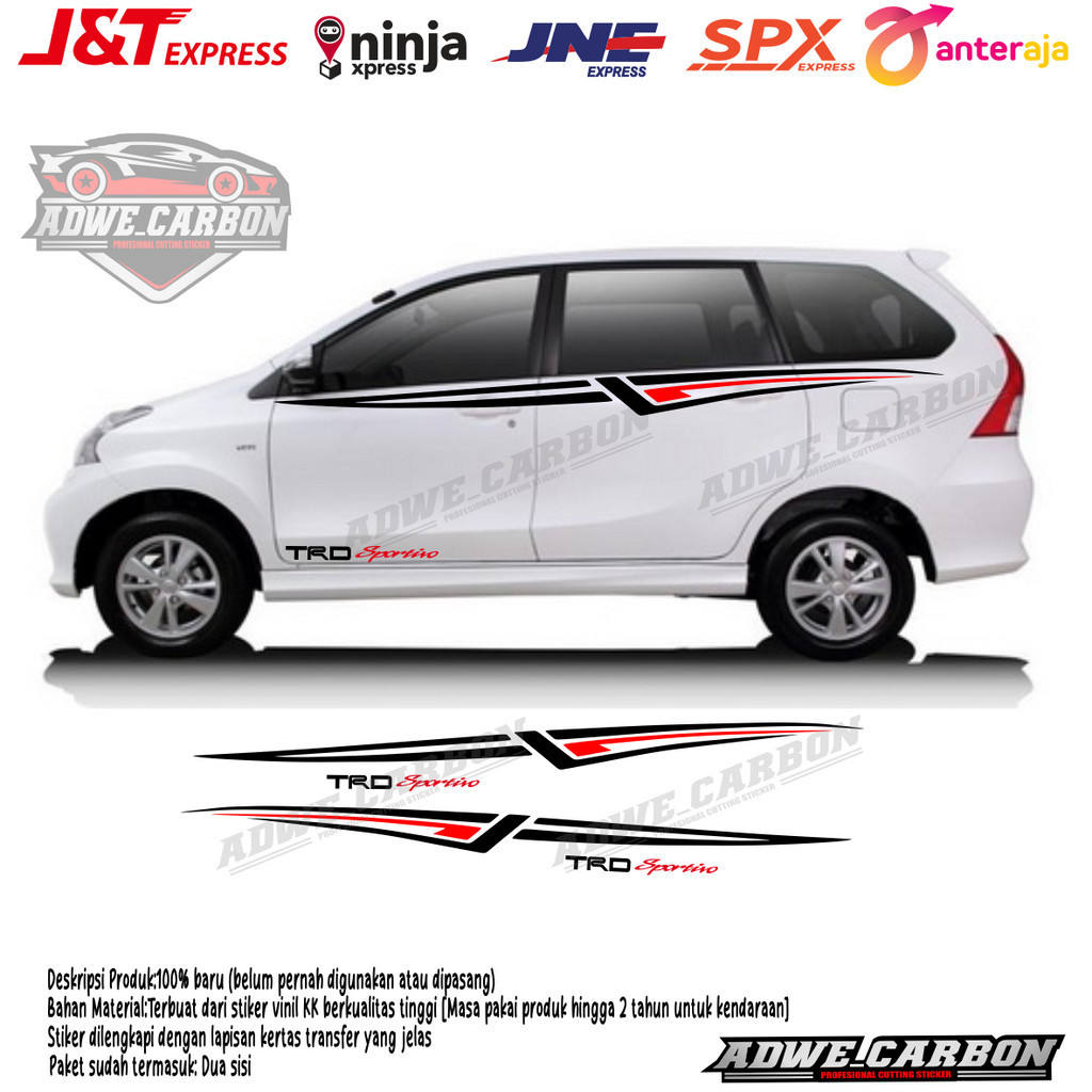 sticker mobil avanza cutting stiker avanza striping avanza