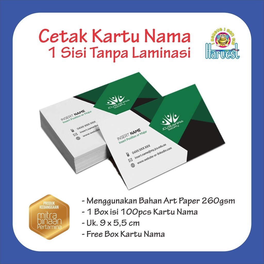 

Cetak Print Kartu Nama Name Card isi 100pcs/box