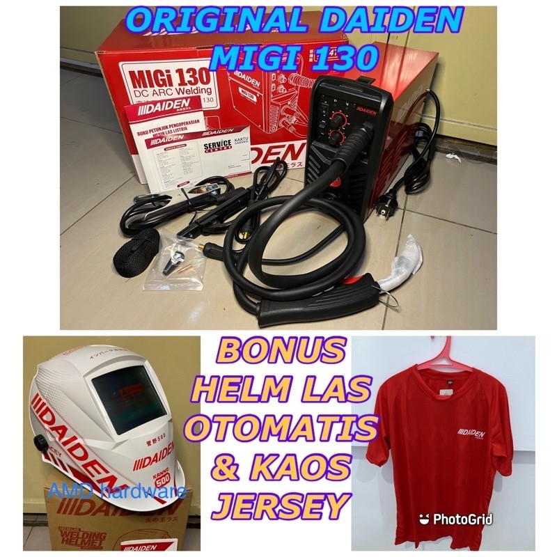 PROMO_SPSIAL ORIGINAL DAIDEN MIGI130 Mesin Las MIG Tanpa Gas CO2 MIG MAG 130A Gasless MiGi 130 Amper