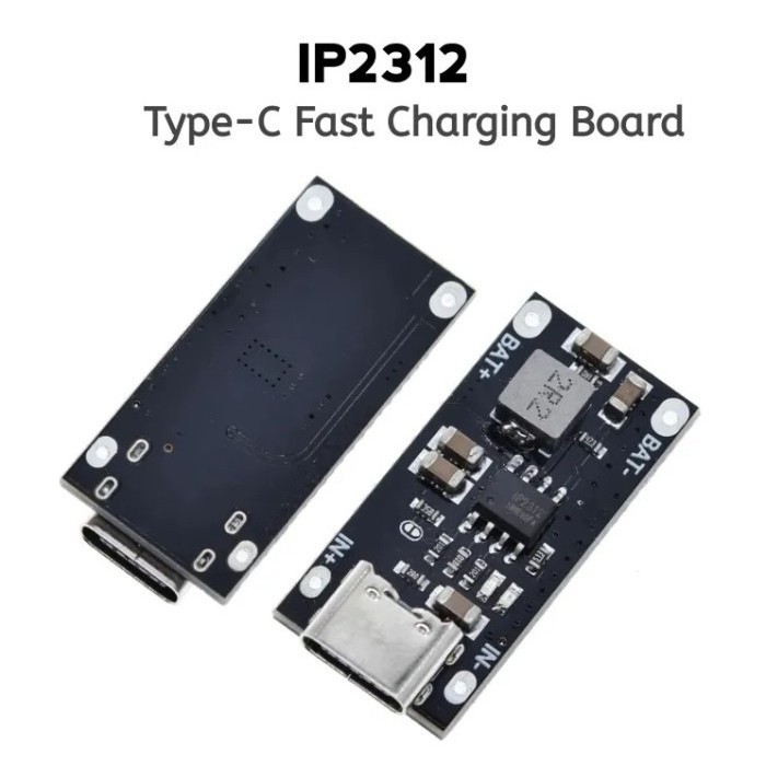 IP2312 3.7V Li Ion LiPo 18650 TP4056 Quick Fast Charger 3A USB Type C