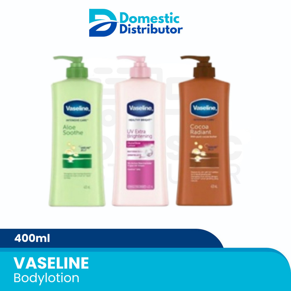 [DISTRIBUTOR] Vaseline Hand Body Lotion 400ml | Inyensive Care & Healthy Bright Kemasan Botol Pump J