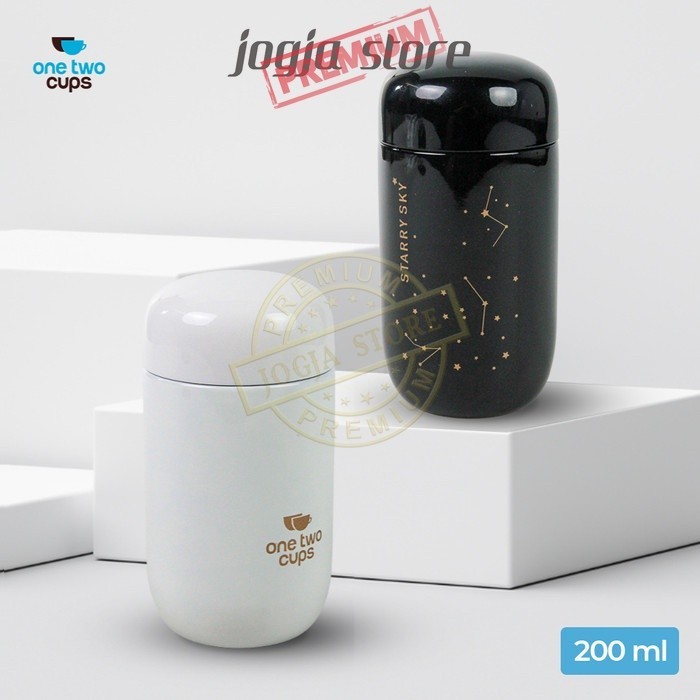 Botol Minum Tumbler Panas Dingin Stainless 200ml Termos Mini Kopi-Teh