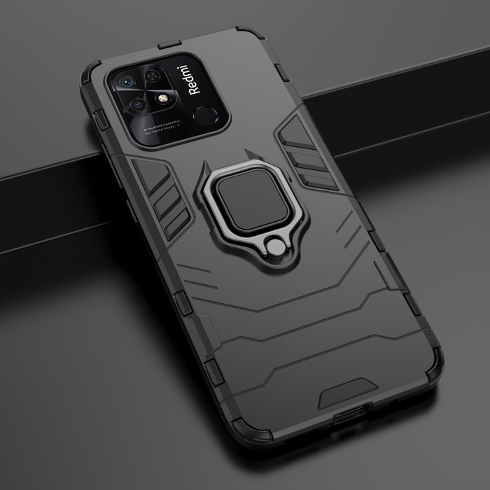 Casing Xiaomi Redmi 10c 10 C  Hard Case Armor Iron Ring Cover Redmi10c
