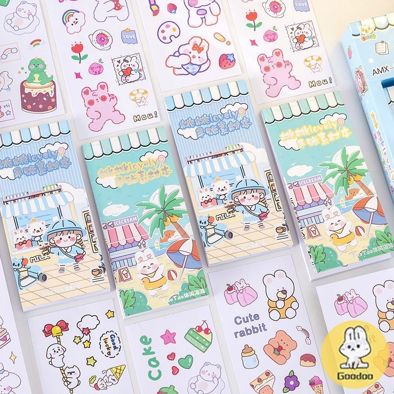 

Stiker Bahan Buku Stiker Lucu Buku Gambar Siswa DIY Bahan Stiker Alat Tulis - GOOD