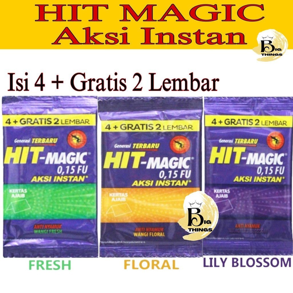 Hit Magic Bakar isi 4+2s Obat Nyamuk Bakar Hit Magic Kertas Ajaib obat anti nyamuk kertas bakar