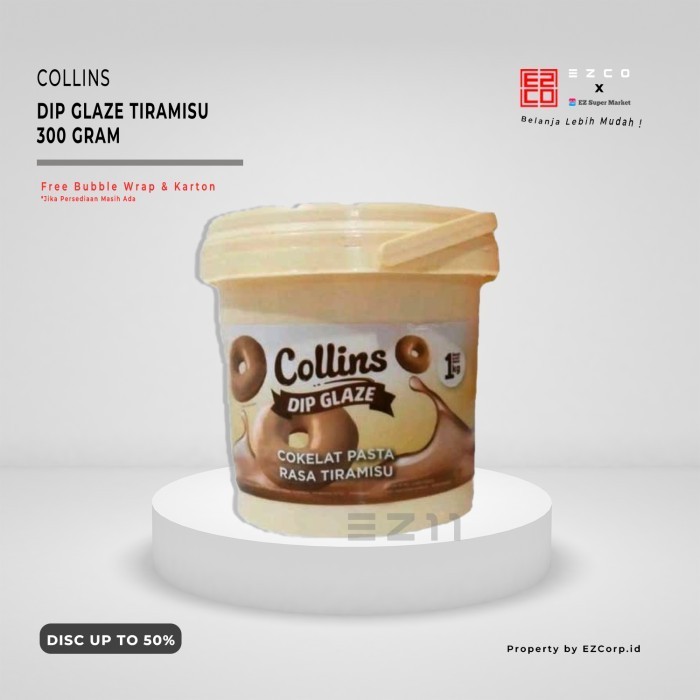 

COLLINS DIP GLAZE TIRAMISU 300 GRAM