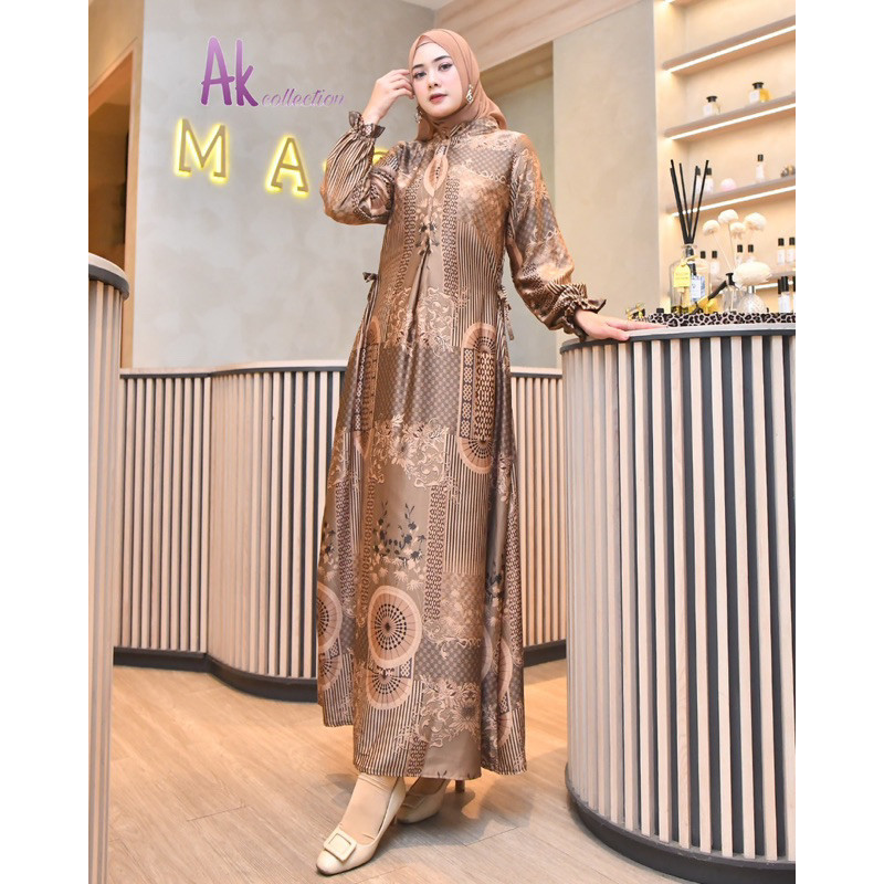 BAJU GAMIS KONDANGAN PESTA DRESS MUSLIM GAMIS LEBARAN SILK MEWAH JUMBO PREMIUM MODERN KEKINIAN