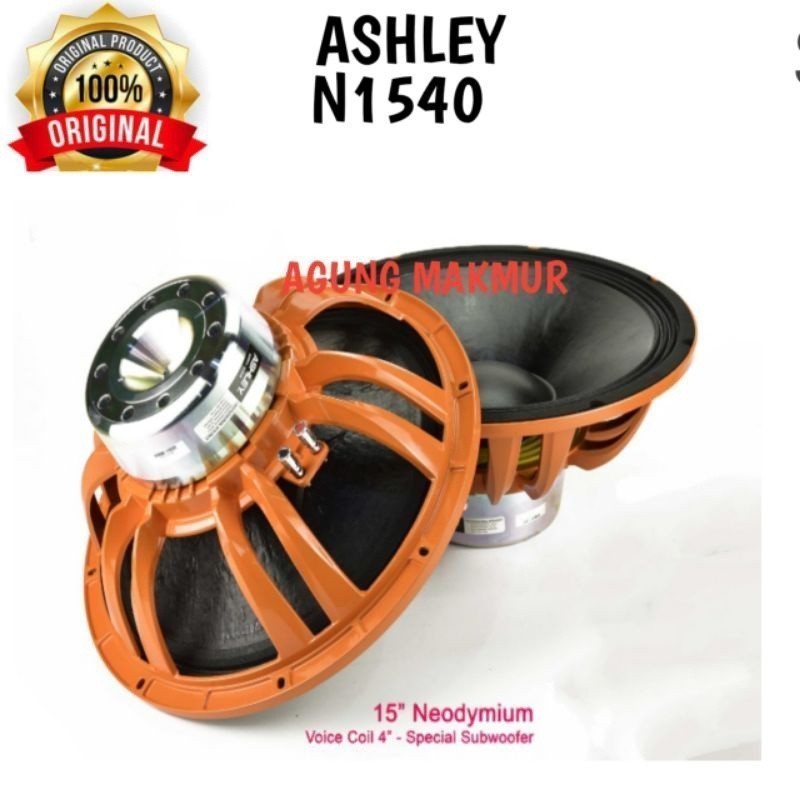 Component Ashley N1540 Original 15 inch Neodnymium N1540 Subwoofer  - Speaker Component Ashley  N 1540