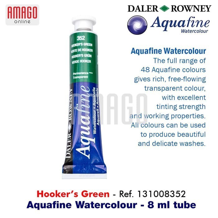 

Cat Air Lukis DALER-ROWNEY Aquafine Watercolour 8 ml - Hookers Green - 131008352