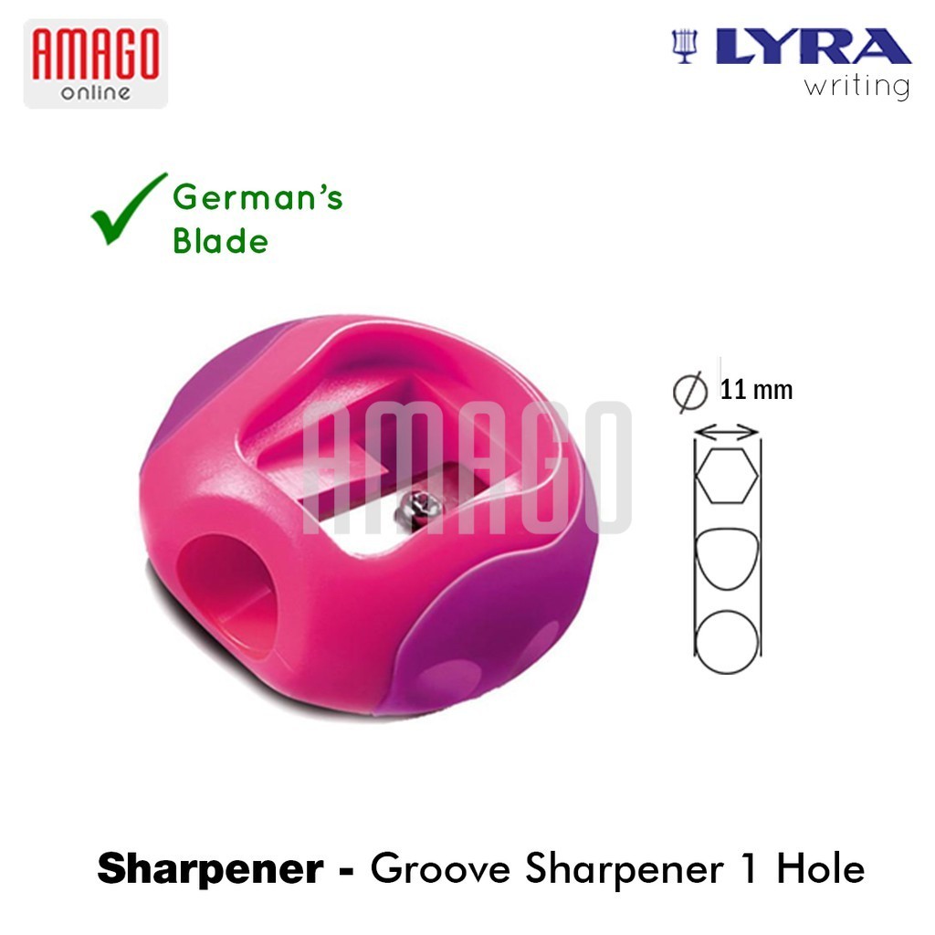 

LYRA Sharpener - Groove Single Hole - 11 Mm - Rautan Pensil Lobang Besar - 7301150