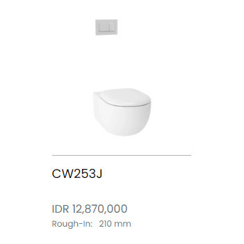 FROMO SPESIAL TOTO CLOSET KLOSET DUDUK PUTIH  Single Bowl Wall Hung Toilet CW253J