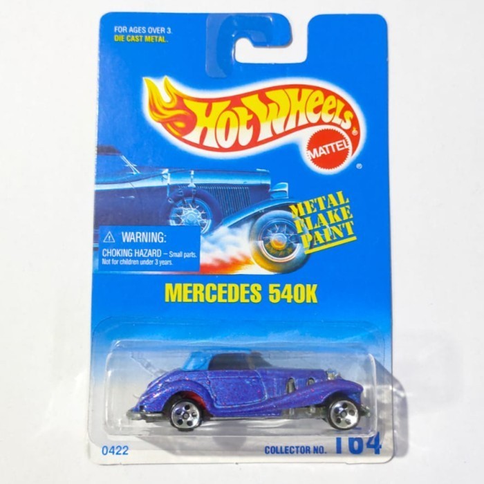HW Hot Wheels Mercedes 540K biru 1992 ban 5DOT -DD24