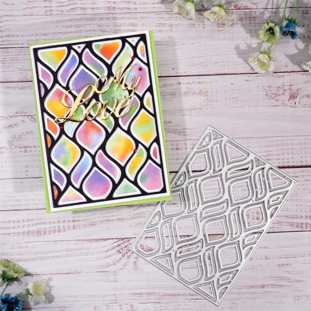 

2024 New Arrivals Metal Cutting Dies Word Pattern Cut Die Mold Rectangle Frame Scrapbooking Paper Scrapbook Stencils Stamp Craft