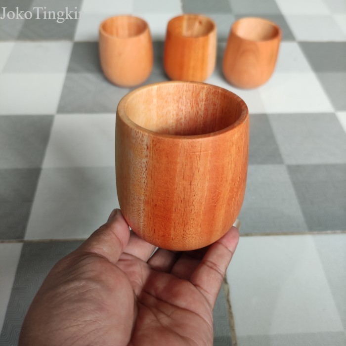 

Gelas Kayu / Cangkir kayu - Gelas Mahoni murah