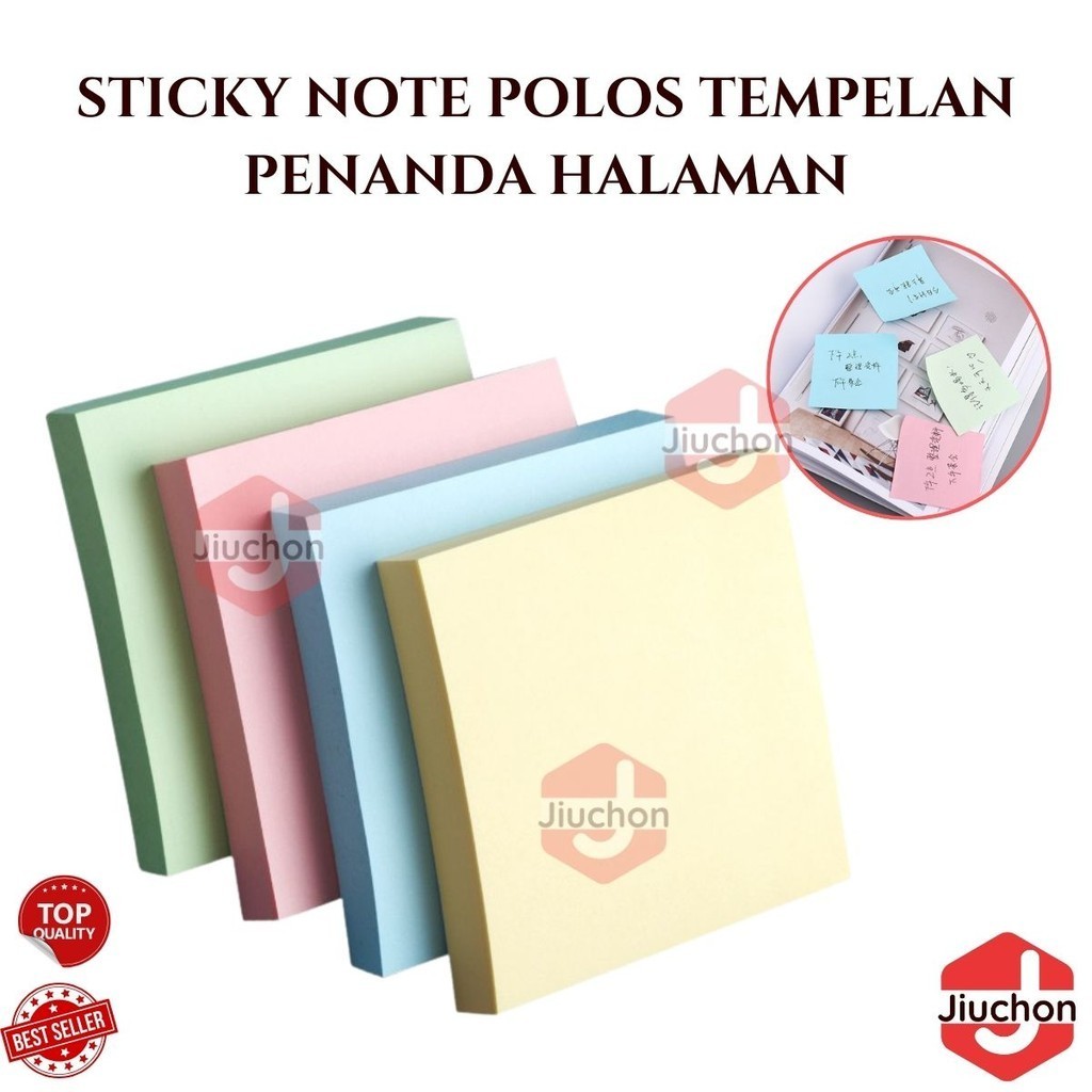 

JIUCHON STICKY NOTE POLOS 76X76MM / STICKY NOTES PENANDA HALAMAN / STICK NOTE / KERTAS MEMO/Catatan Tempel