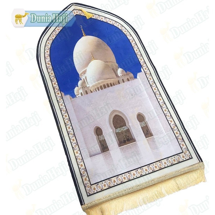 Sajadah Tanggung Kuncir Bulu 53x105cm Anti Licin Slip Tebal Turki Midi - MOTIF64