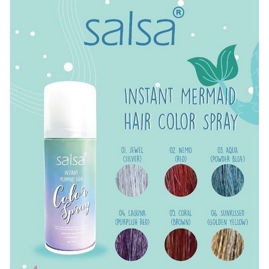 Salsa Instant Mermaid Hair Color Spray cat rambut semprot non permanen  original salsa semir rambut 