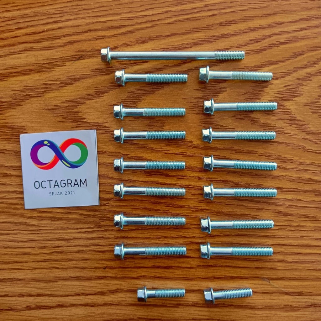 Baut CVT Beat Karbu Full Set / Baud Cover CVT Beat Karburator Full Set / Baut CVT Beat Karbu Fullset