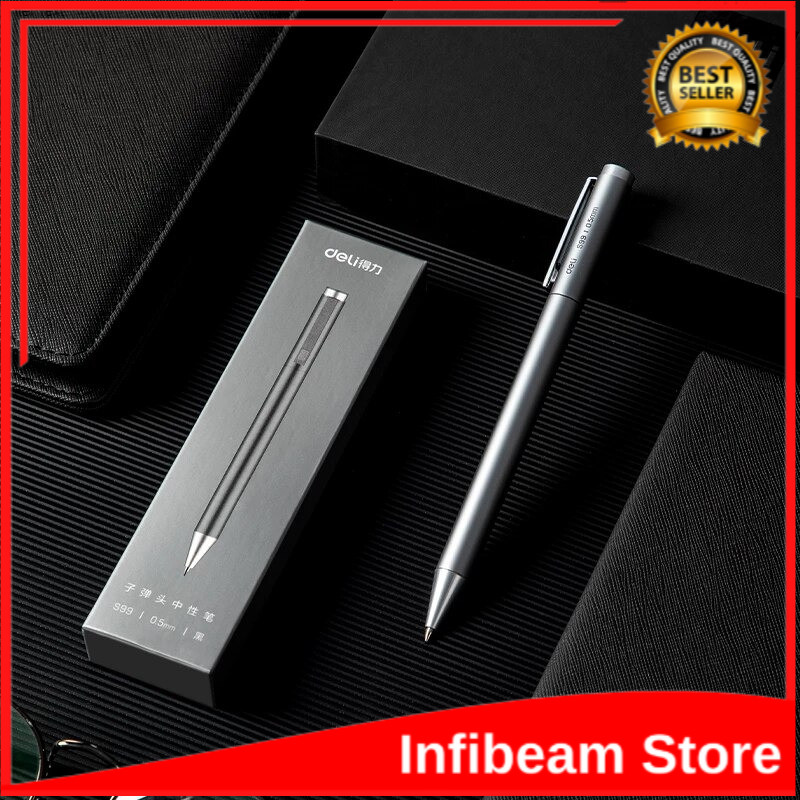 

DELI Pulpen Gel Tanda Tangan Metal Roller Ballpoint 0.5 mm 1 PCS - S99