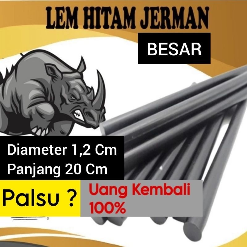 Lem Jerman Hitam Bakar Ajaib Besar 20 Cm Lem Serbaguna Penambal Segala Benda
