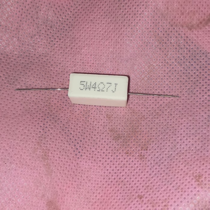 

R kapur 4.7ohm 4R7 ohm 4.7R ohm 5w 5watt 5 watt Resistor 5wat wat A Fajar elektro 2