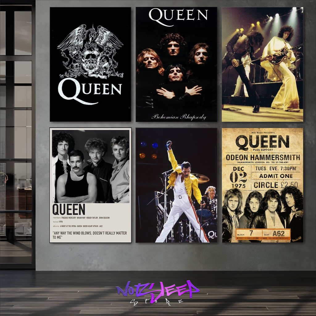 Poster Kayu band queen bisa custom gambar pajangan dinding kamar cowok