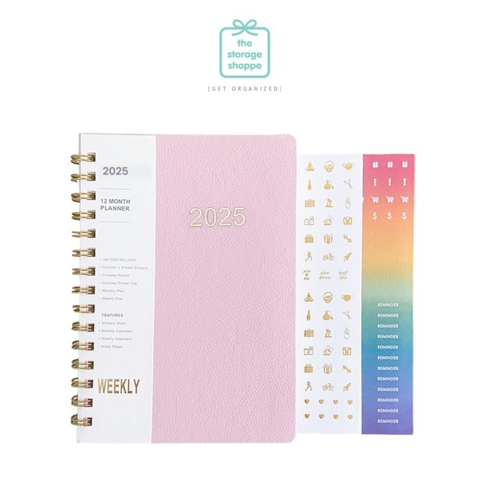 

ANDMA 2025 Planner / Personal Journal / Agenda / Diary - Pink