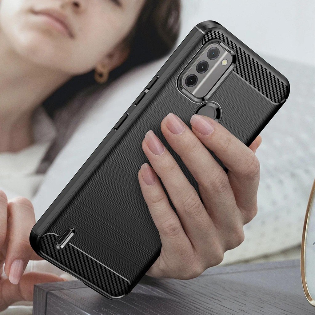 For Nokia C31 5G nokia c31 case casing Soft Silicone Carbon Fiber Back cover