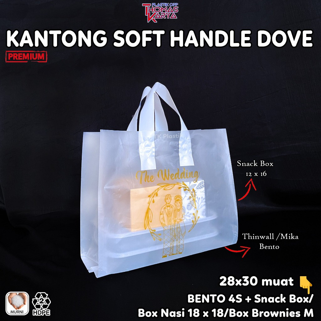 

Softhandle 28x30 THE WEDDING GOLD isi 50 Plastik Bingkisan Pernikahan Souvenir Kado Unik Hampers Untuk Teman