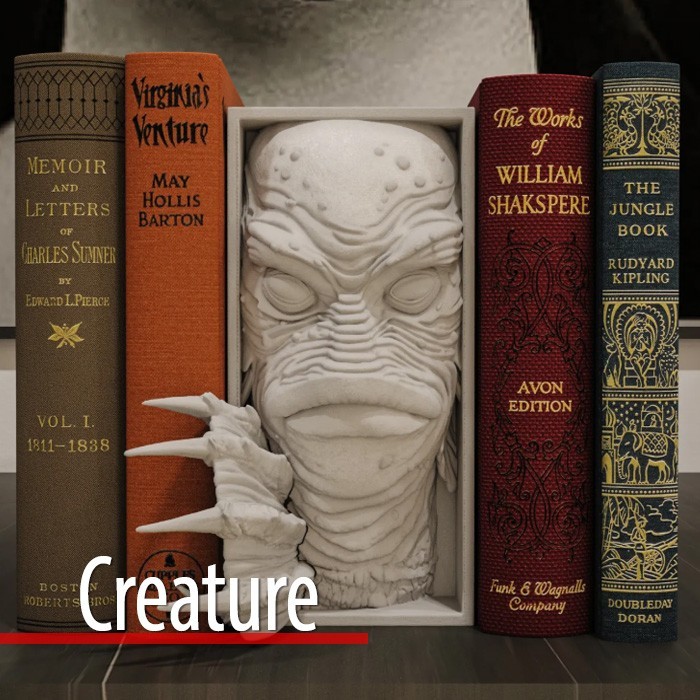 

Book Nook 3D Pembatas Buku Bookend Bookshelf End Shelf DIY Insert Creature Dracula Exorcist regan Frankenstein Phantom