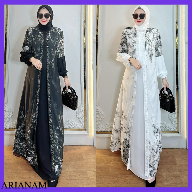 PREMIUM Gamis syari luby - gamis set hijab luby - gamis ceruty set hijab Murah