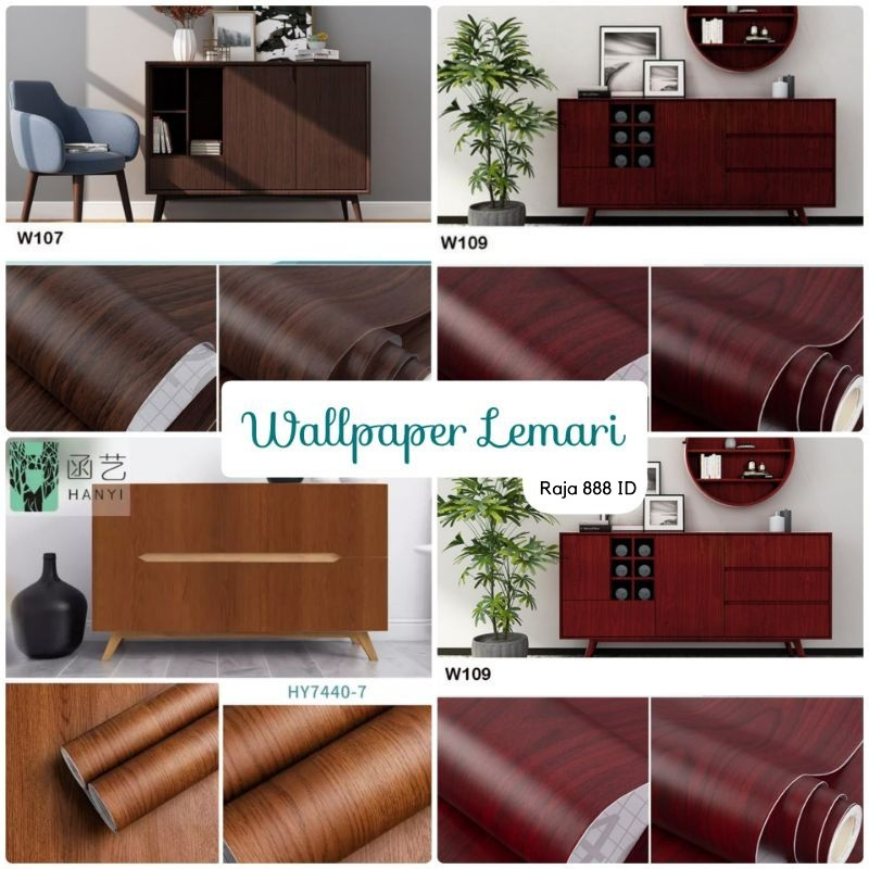 Wallpaper Stiker Lemari Pintu Doff (Tidak Glossy) Kusen Meja Kursi Kerajinan Pelapis Furniture Tanga
