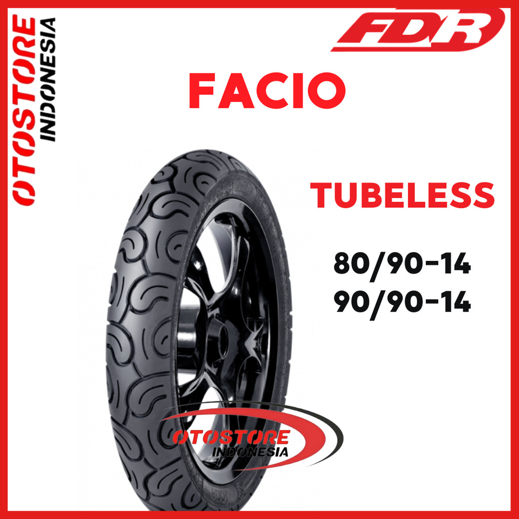 BAN MOTOR MATIC TUBLES RING 14 FDR FACIO 80/90 90/90 TUBELESS TL | BAN TUBLES