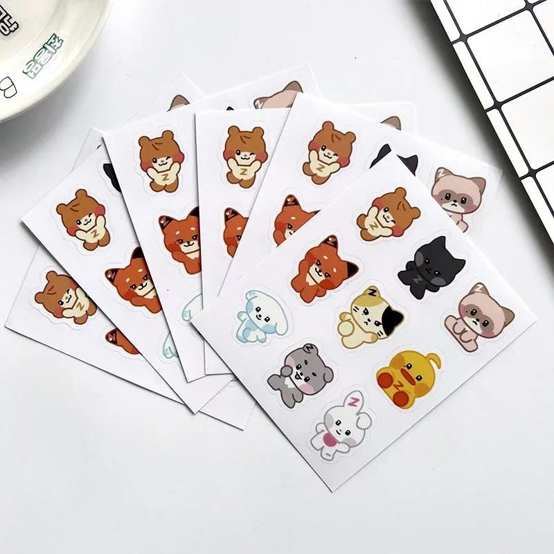 

KPOP ZB1 ZERONI Cartoon PVC Waterproof Stickers Zerobaseone Hanbin Yujin Zhanghao Phone Cup Guitar Self-adhesive Decal Stickers