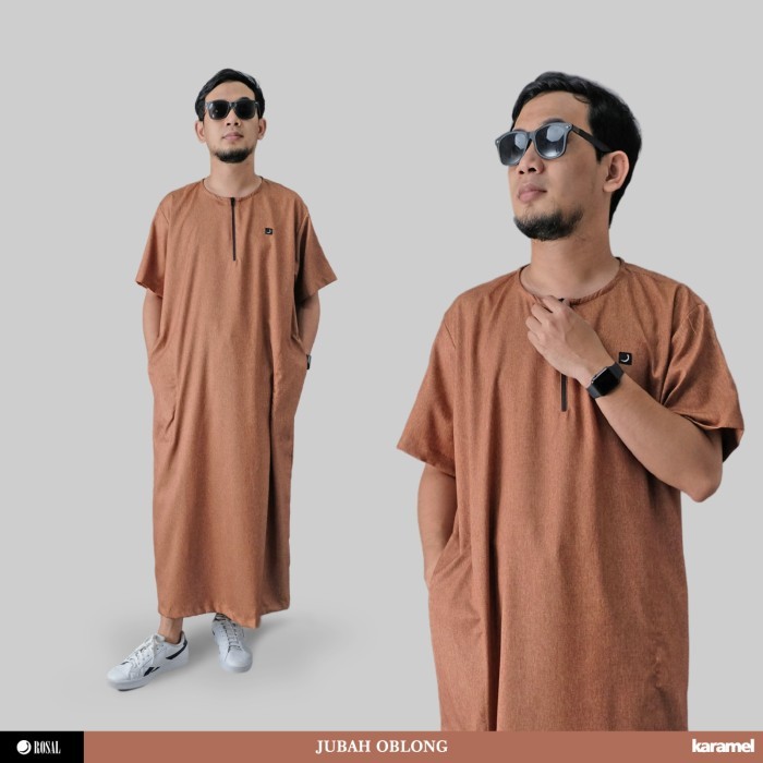 "V.NLN" - READY STOCK ROSAL JUBAH GAMIS - JUBAH KAOS OBLONG PRIA by KARAMEL (M - XXXL) - M