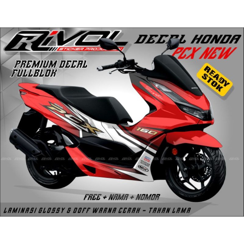 stiker decal variasi motor honda pcx 160 full body decal striping full body pcx 160 abs