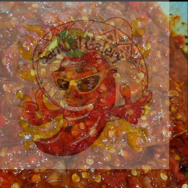 

Sambal ayam kremes Pedas Level sambal