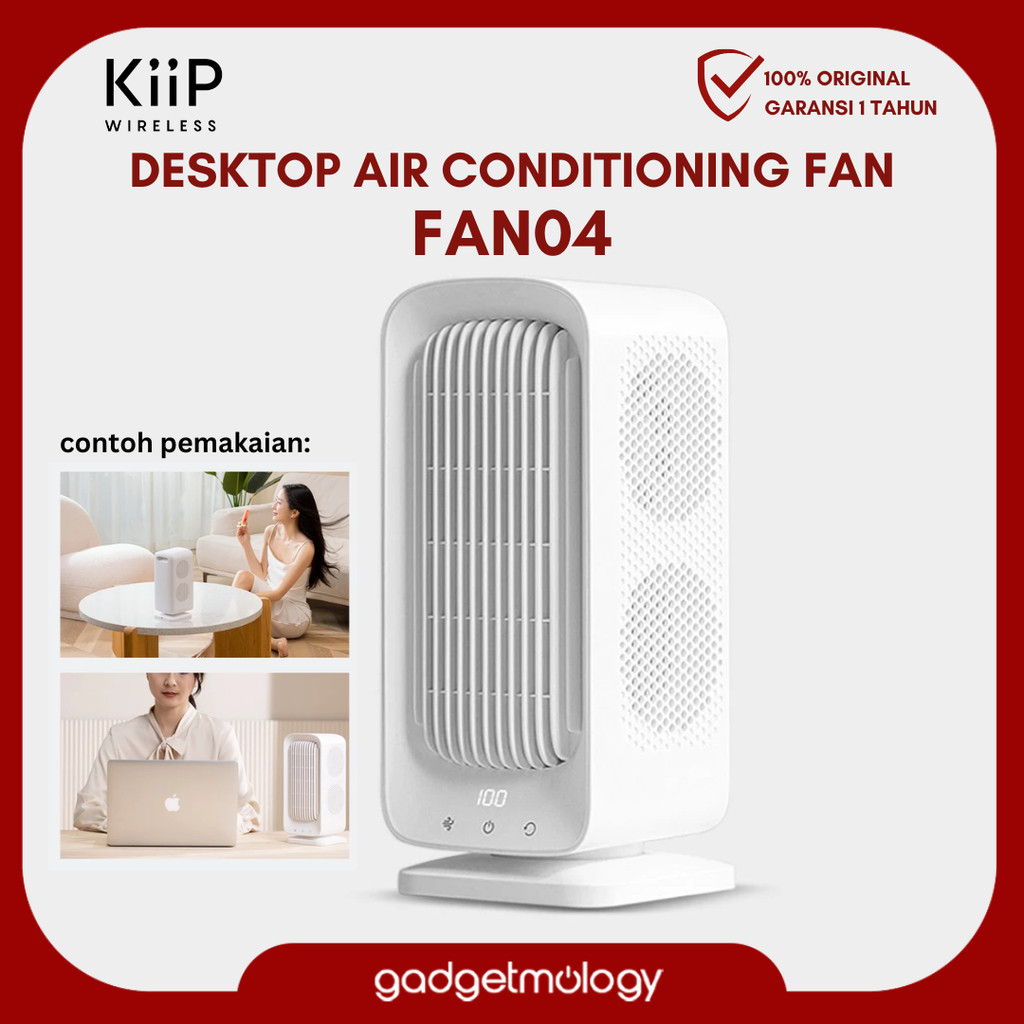 KIIP WIRELESS FAN04 - Air Conditioning Fan AC Mini Portable Kipas Angin Turbo Tanpa Listrik Cordless
