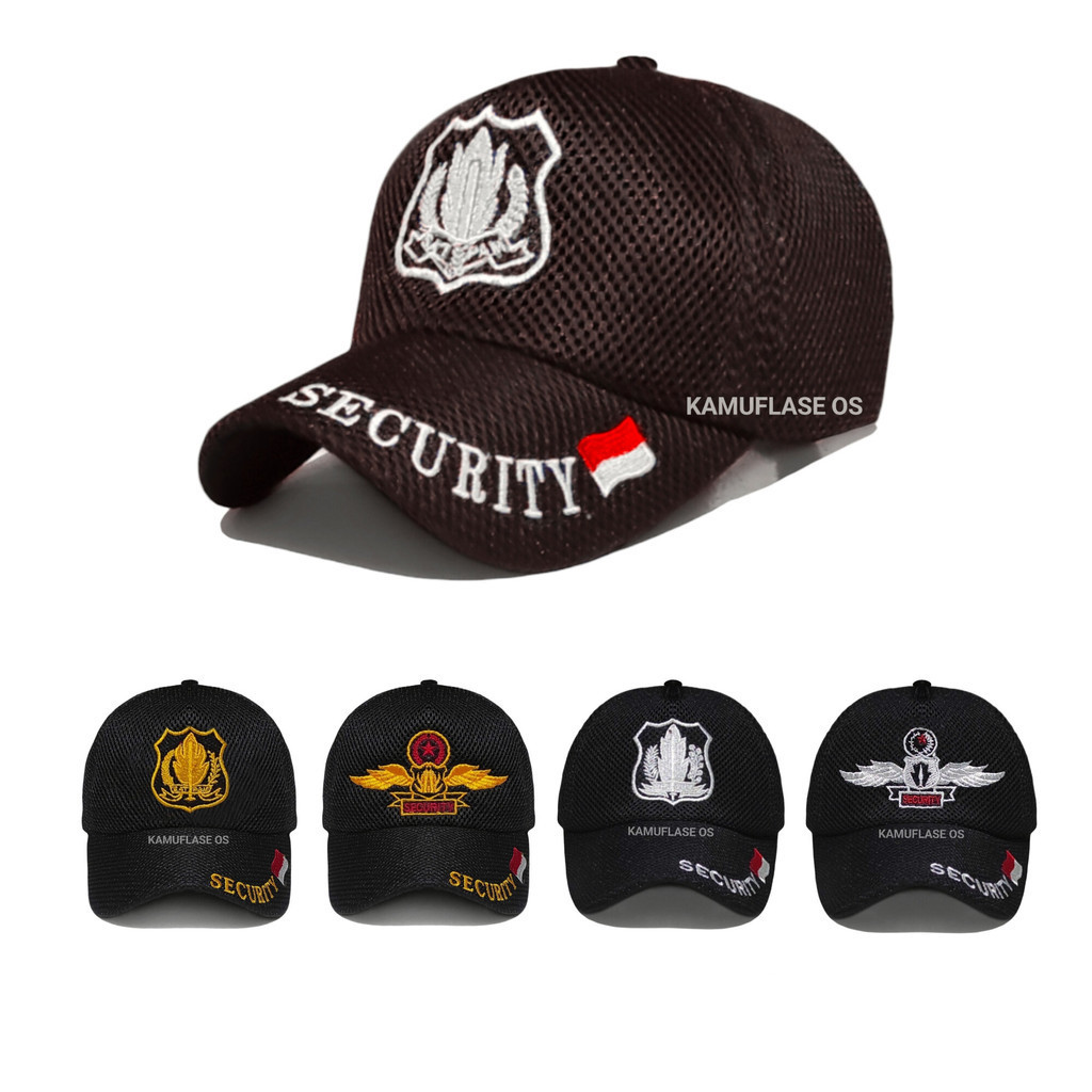 TOPI SECURITY TOPI SATPAM COKLAT TOPI SATPAM HITAM BORDIR