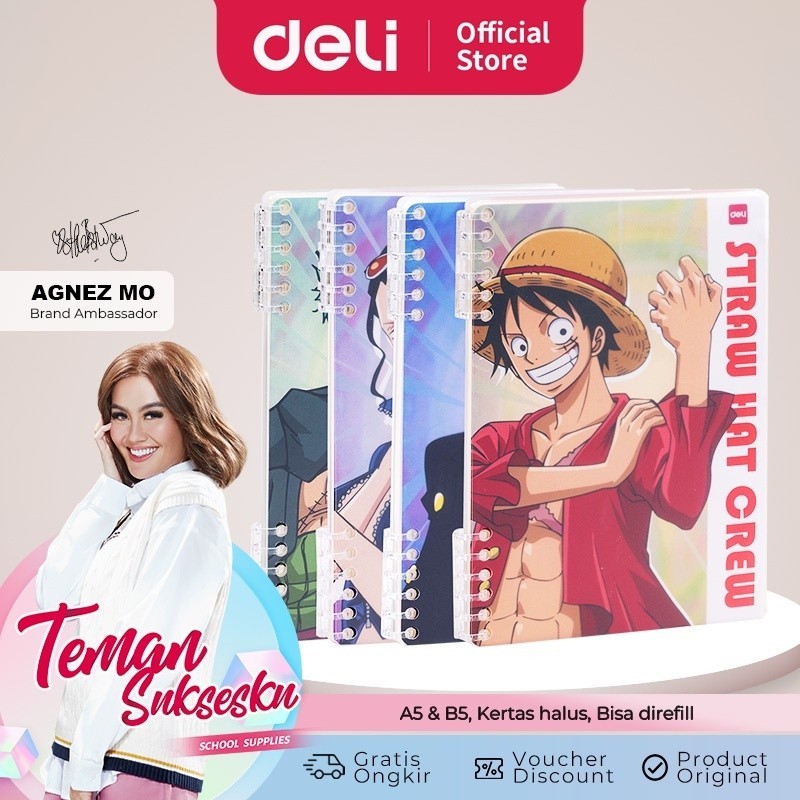 

Binder Note / Notebook Deli One Piece Cover Plastik A5 - EN009