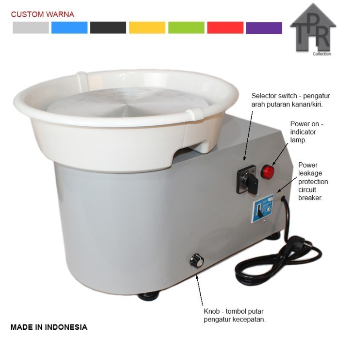 Electric pottery wheel mesin putar tanah liat 350w Clay-On C3530KP
