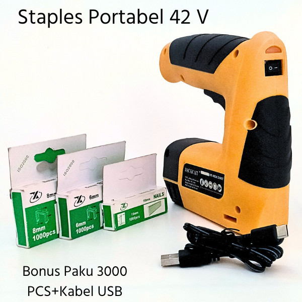 

Staples Mini Portable 1300 Mah Mesin Paku Tembak Otomatis Tanpa Kabel FA27