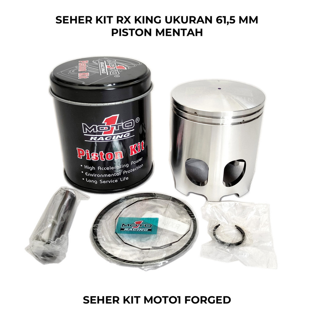 Piston Seher Kit Moto1 RX King Ninja 150 Satria 2 Tak Seher Mentah Bahan Moto 1 Racing M1R Racing