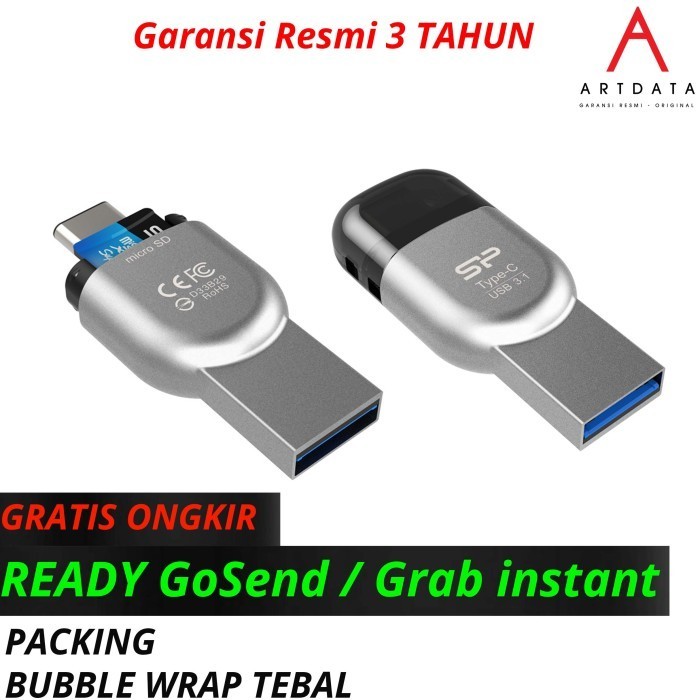 Silicon Power Mobile Dual USB 3.1 Type C Card Reader Xiaomi Oppo Vivo