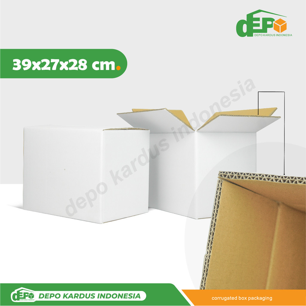

Box 39X27X28 (BIZLINE OKAM) Double Wall Kardus/karton/paking/kemasan/Box Normal/normal/amdk/hampers/tinggi28
