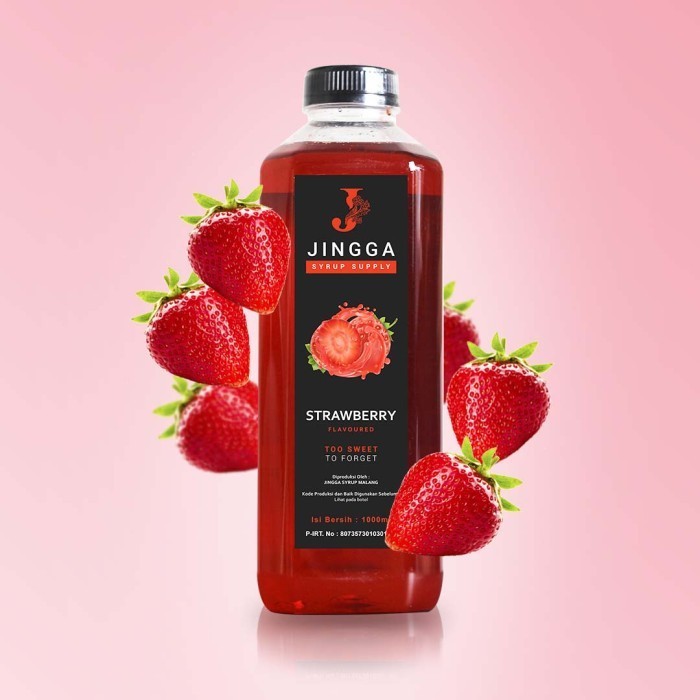 

Sirup Rasa Strawberry 1000mL Jingga Syrup